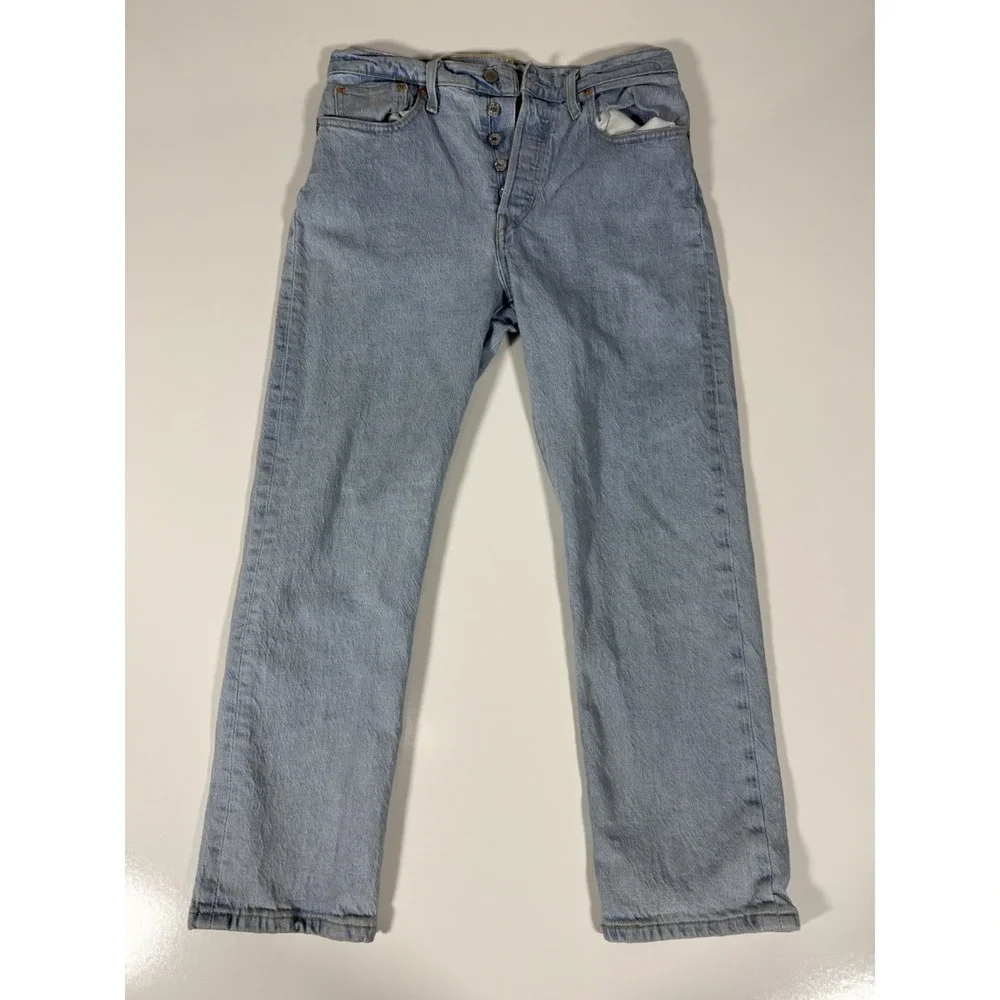 Levi's 501 29x26 Original Fit Jeans Men's Button Fly Light Wash Denim USA Iconic